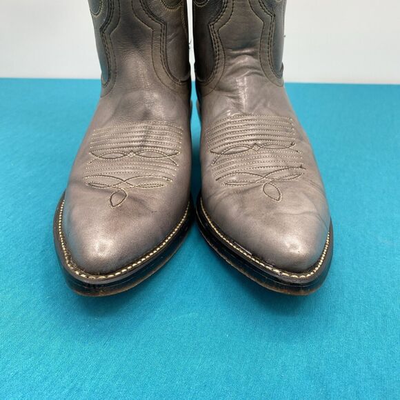 Men's Vintage ACME Gray Western Cowboy Boots. Sz. 8 B - Picture 3 of 16